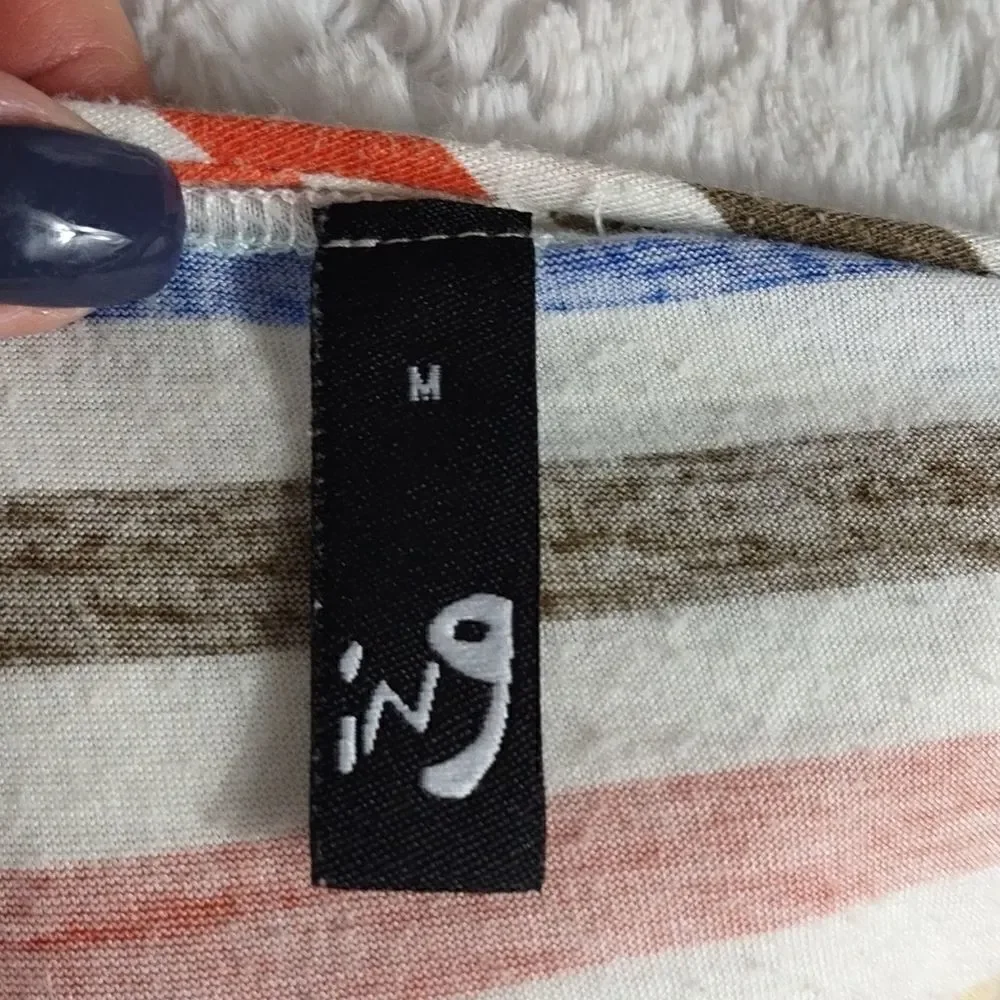 Ing Colorful Striped Drop Back Tee - Picture 5 of 6